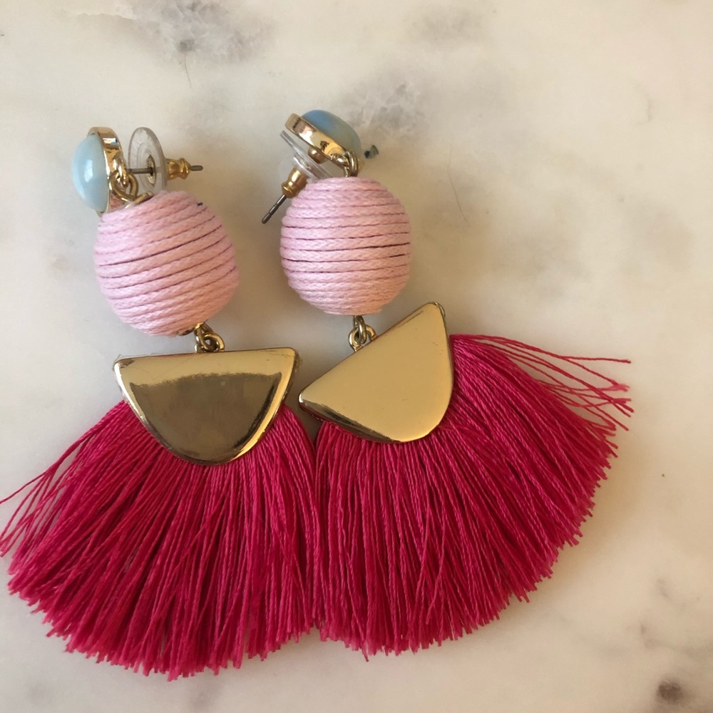 Tricolor Tassel Earrings - Picture 1 of 3